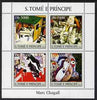 St Thomas & Prince Islands 2004 Marc Chagall perf sheetlet containing 4 values unmounted mint, Mi 2543-46