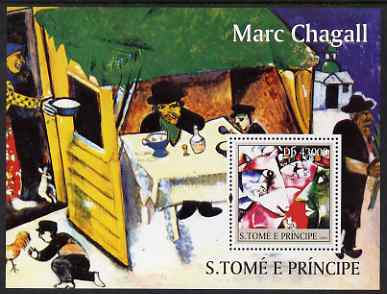 St Thomas & Prince Islands 2004 Marc Chagall perf s/sheet containing 1 value unmounted mint,Mi BL 498