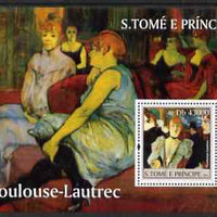 St Thomas & Prince Islands 2004 Toulouse-Lautrec perf s/sheet containing 1 value unmounted mint,Mi BL 497