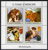 St Thomas & Prince Islands 2004 Art of Michelangelo perf sheetlet containing 4 values unmounted mint, Mi 2523-26