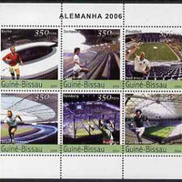 Guinea - Bissau 2004 Football World Cup perf sheetlet containing 6 values unmounted mint, Mi 2713-18