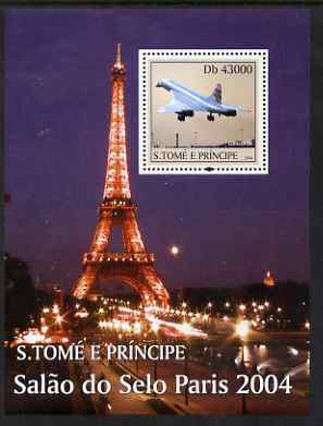 St Thomas & Prince Islands 2004 Paris perf s/sheet containing 1 value unmounted mint,Mi BL 501