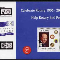 St Thomas & Prince Islands 2004 Centenary of Rotary International #2 perf s/sheet containing 1 value unmounted mint,Mi BL 507