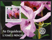 St Thomas & Prince Islands 2004 Orchids perf s/sheet containing 1 value with Rotary Logo unmounted mint,Mi BL 504