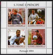 St Thomas & Prince Islands 2004 Football perf sheetlet containing 4 values unmounted mint, Mi 2569-72