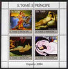 St Thomas & Prince Islands 2004 Spanish Paintings perf sheetlet containing 4 values unmounted mint, Mi 2559-62