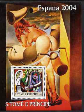 St Thomas & Prince Islands 2004 Spanish Paintings perf s/sheet containing 1 value (Picasso) unmounted mint,Mi BL 500