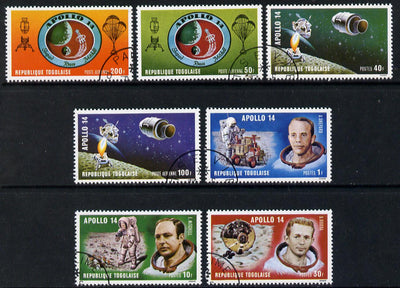 Togo 1971 Apollo 14 set of 7 cto used, SG 796-802*