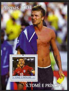 St Thomas & Prince Islands 2004 Athens Olympic Games perf s/sheet containing 1 value unmounted mint,Mi BL 516 (Michael Owen & Beckham)