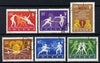 Poland 1963 Fencing World Championships set of 6 cto used, SG 1392-97