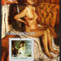 St Thomas & Prince Islands 2004 Impressionist Nude Paintings perf s/sheet #2 containing 1 value unmounted mint,Mi BL 527
