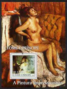 St Thomas & Prince Islands 2004 Impressionist Nude Paintings perf s/sheet #2 containing 1 value unmounted mint,Mi BL 527