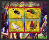 Benin 2007 Parrots perf sheetlet containing 4 values unmounted mint