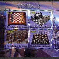 Benin 2007 Chess perf sheetlet containing 4 values unmounted mint