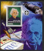 Benin 2008 Albert Einstein perf s/sheet containing 1 value (with Scout Logo) unmounted mint