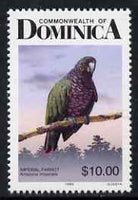 Dominica 1989-91 Birds $10 Imperial Parrot perf 14 with 1989 imprint unmounted mint SG 1254