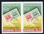 Barbuda 1974 Stamps of 1922 $1.20 Imperf pair (from UPU set) unmounted mint as SG 178