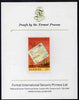 Barbuda 1974 Ship Letter of 1833 35c imperf proof mounted on Format International proof card as SG 177