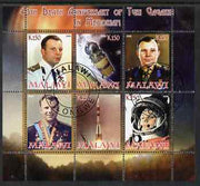Malawi 2008 40th Death Anniversary of Yuri Gagarin perf sheetlet containing 6 values fine cto used