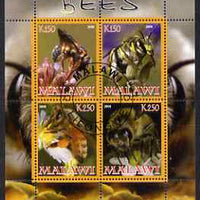 Malawi 2008 Bees perf sheetlet containing 4 values fine cto used