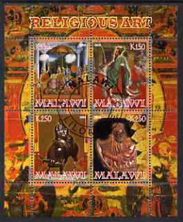 Malawi 2008 Religious Art perf sheetlet containing 4 values fine cto used