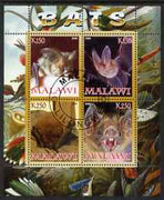 Malawi 2008 Bats perf sheetlet containing 4 values fine cto used