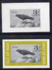 Calf of Man 1963 Chough 3m imperf proof of central vignette in black with frame omitted plus normal unmounted mint on gummed paper, as Rosen CA8