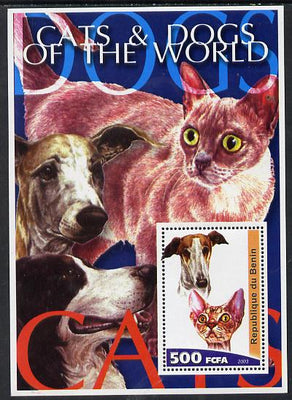 Benin 2003 Cats & Dogs of the World perf m/sheet unmounted mint. Note this item is privately produced and is offered purely on its thematic appeal