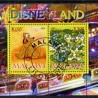 Malawi 2008 Disneyland perf sheetlet #1 containing 2 values fine cto used