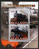 Malawi 2008 Steam Railways perf sheetlet #1 containing 2 values fine cto used