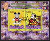 Malawi 2008 Disney - 80th Anniversary of Mickey Mouse perf sheetlet #5 containing 2 values fine cto used