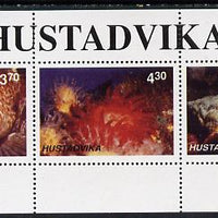 Norway - Hustadvika 1997 Sea Life perf sheetlet containing 3 values unmounted mint