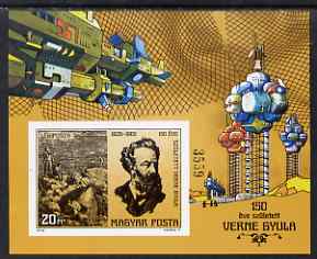 Hungary 1978 Jules Verne 150th Birth Anniversary imperf m/sheet unmounted mint as SG MS3201