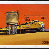 Bhutan 1999 Union Pacific Loco 80n perf m/sheet unmounted mint SG MS 1328a