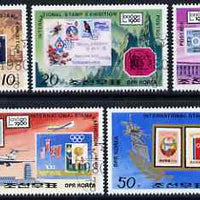 North Korea 1980 London 1980 Stamp Exhibition perf set of 5 fine cto used, SG N1968-72