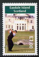 Easdale 2005 Tiger Woods at St Andrews perf £1 value unmounted mint
