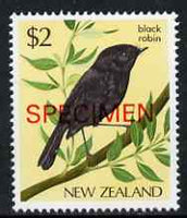 New Zealand 1982-89 Black Robin $2 from Native Birds def set overprinted SPECIMEN unmounted mint, SG 1293s