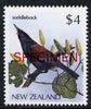 New Zealand 1982-89 Saddleback $4 from Native Birds def set overprinted SPECIMEN unmounted mint, SG 1295s