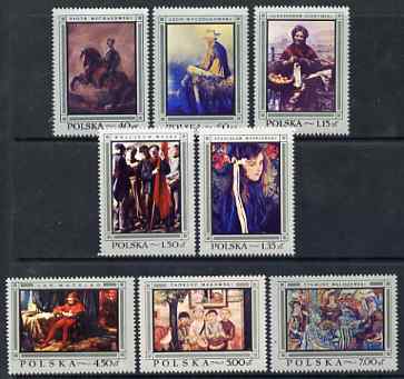 Poland 1968 Polish paintings perf set of 8 unmounted mint, SG 1844-51