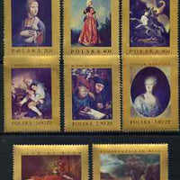 Poland 1967 Famous paintings perf set of 8 unmounted mint, SG 1788-95