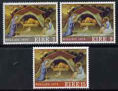 Ireland 1976 Christmas perf set of 3 unmounted mint, SG 401-3