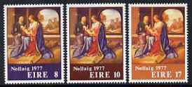 Ireland 1977 Christmas perf set of 3 unmounted mint, SG 416-18