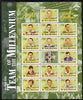 Ireland 1999 Gaelic Football Millennium Team perf sheetlet containing complete set of 15 values unmounted mint SG 1236a