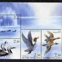 Finland 1993 Water Birds 11m50 booklet pane unmounted mint, SG 1333a