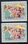 Montserrat 1998 Diana Princess of Wales $1.50 imperf single plus matched normal, both unmounted mint as SG 1110
