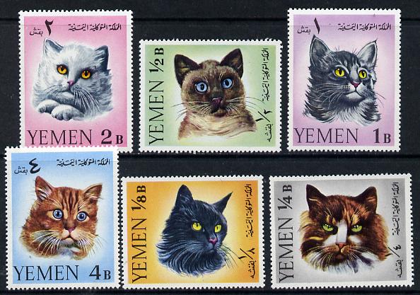 Yemen - Royalist 1965 Cats set of 6 unmounted mint, Mi 173-78