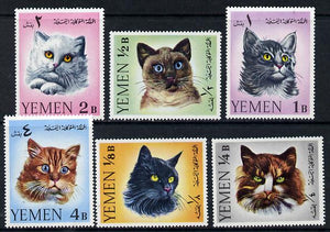 Yemen - Royalist 1965 Cats set of 6 unmounted mint, Mi 173-78