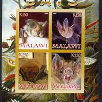 Malawi 2008 Bats imperf sheetlet containing 4 values unmounted mint