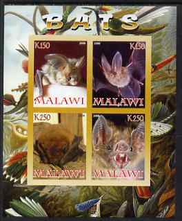 Malawi 2008 Bats imperf sheetlet containing 4 values unmounted mint