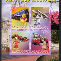 Malawi 2008 Disney & Transport imperf sheetlet containing 4 values unmounted mint